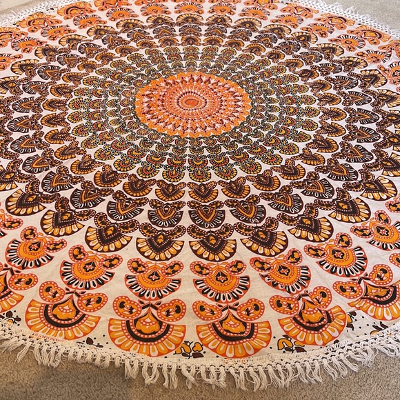Orange Boho Tapestry - Picture 4 of 6